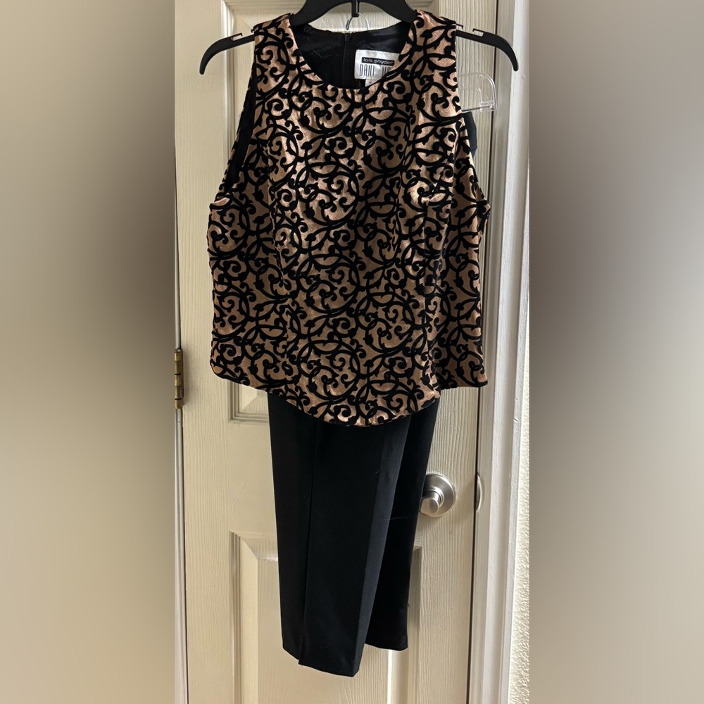 Designer Lois Snyder Dani Max Evening Lined Dress Tank with Capris by Fragile